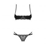 Obsessive - Nutris 2-pcs crotchless set Black M/L